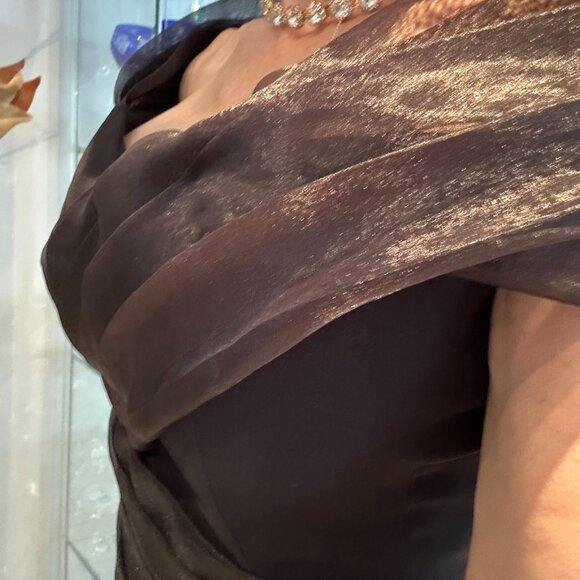 One-of-a-Kind Black Tie Affair” Gown Sz 2 - Picture 4 of 11